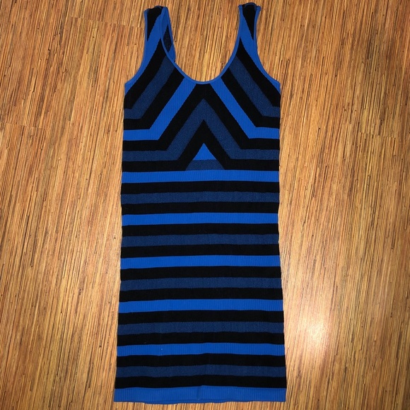BEBE | STRIPED NYLON DRESS - Picture 2 of 5